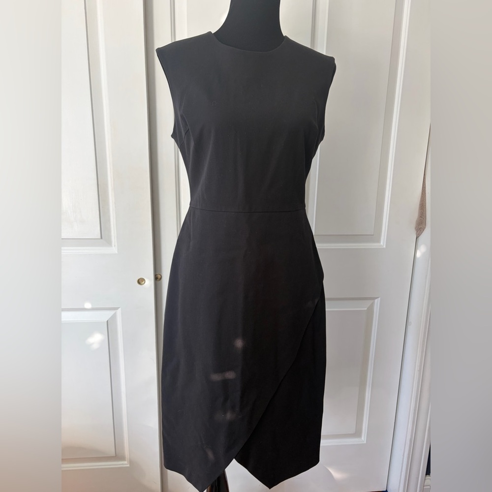 Banana Republic Classic Black Midi Dress 12P